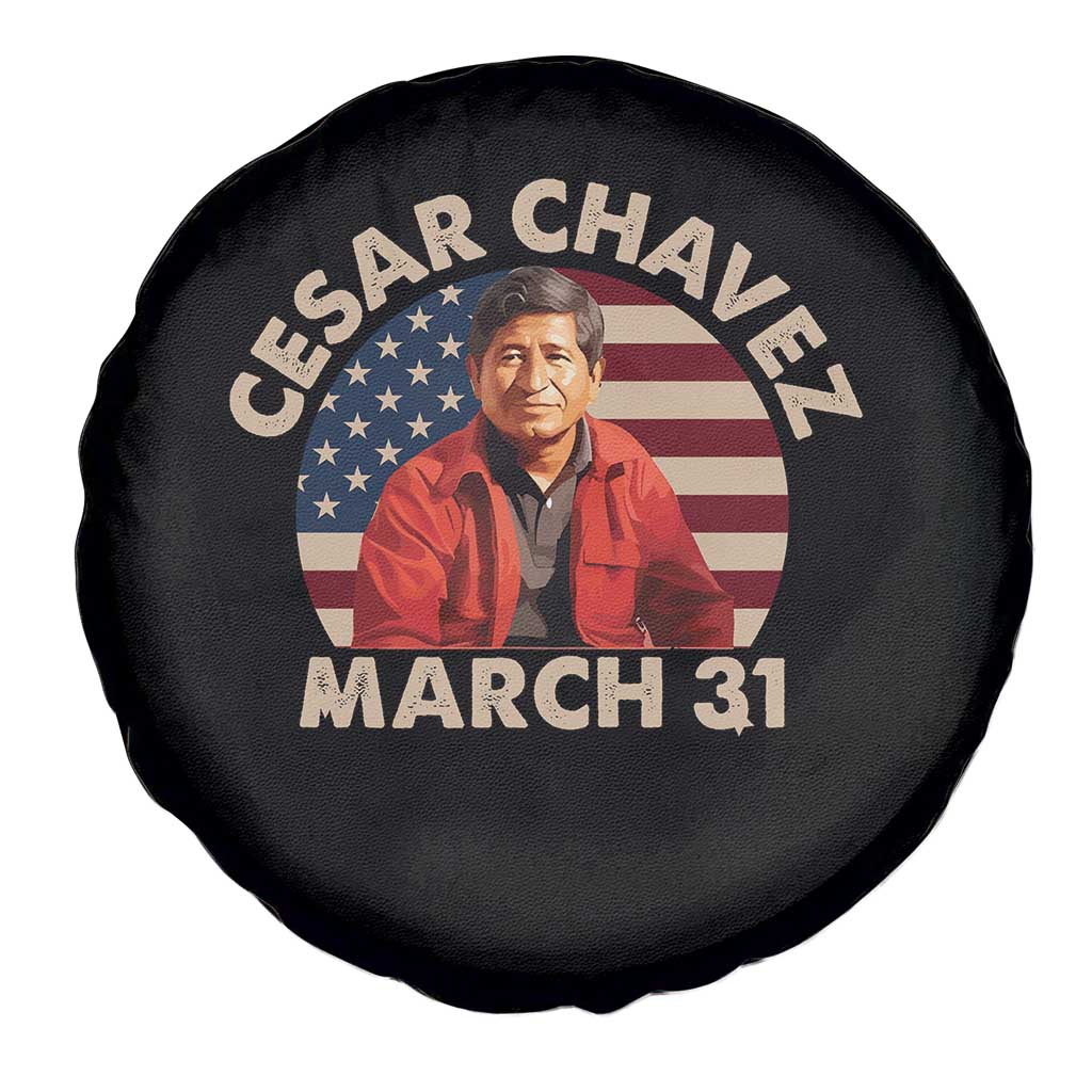 Cesar Chavez Day Spare Tire Cover March Holiday Hispanic Heritage American Flag TS11 Print Your Wear