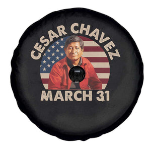 Cesar Chavez Day Spare Tire Cover March Holiday Hispanic Heritage American Flag TS11 Print Your Wear