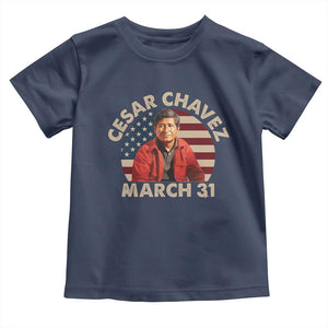 Cesar Chavez Day Toddler T Shirt March Holiday Hispanic Heritage American Flag TS11 Navy Print Your Wear