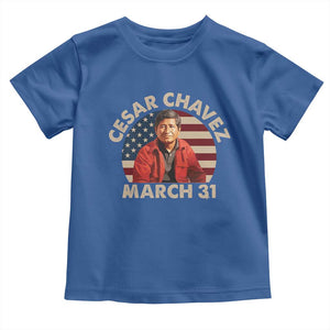 Cesar Chavez Day Toddler T Shirt March Holiday Hispanic Heritage American Flag TS11 Royal Blue Print Your Wear