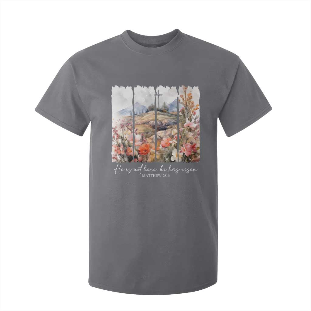 He Is Not Here He Has Risen T Shirt For Kid Christian Easter Religious Bible Verse TS11 Charcoal Print Your Wear