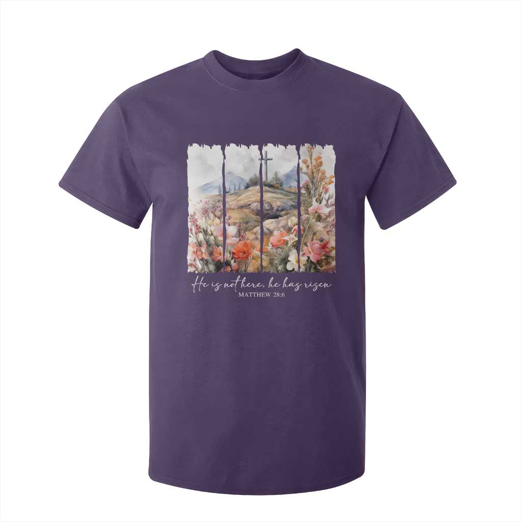 He Is Not Here He Has Risen T Shirt For Kid Christian Easter Religious Bible Verse TS11 Purple Print Your Wear