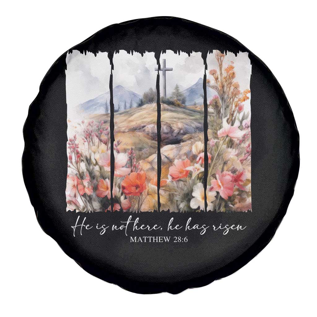 He Is Not Here He Has Risen Spare Tire Cover Christian Easter Religious Bible Verse TS11 Print Your Wear