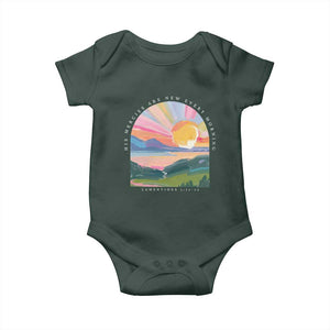 His Mercies Are New Every Morning Baby Onesie Religious Christian Bible Verse TS11 Dark Forest Green Print Your Wear