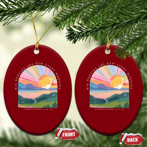 His Mercies Are New Every Morning Ceramic Ornament Religious Christian Bible Verse TS11 Print Your Wear