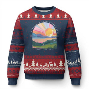 His Mercies Are New Every Morning Ugly Christmas Sweater Religious Christian Bible Verse TS11 Navy Red Print Your Wear
