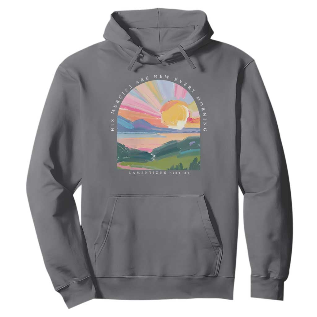 His Mercies Are New Every Morning Hoodie Religious Christian Bible Verse TS11 Charcoal Print Your Wear