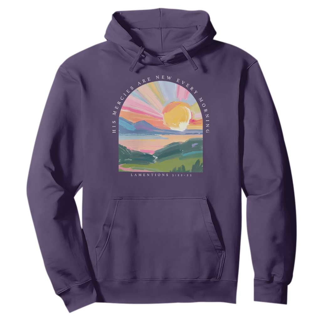 His Mercies Are New Every Morning Hoodie Religious Christian Bible Verse TS11 Purple Print Your Wear