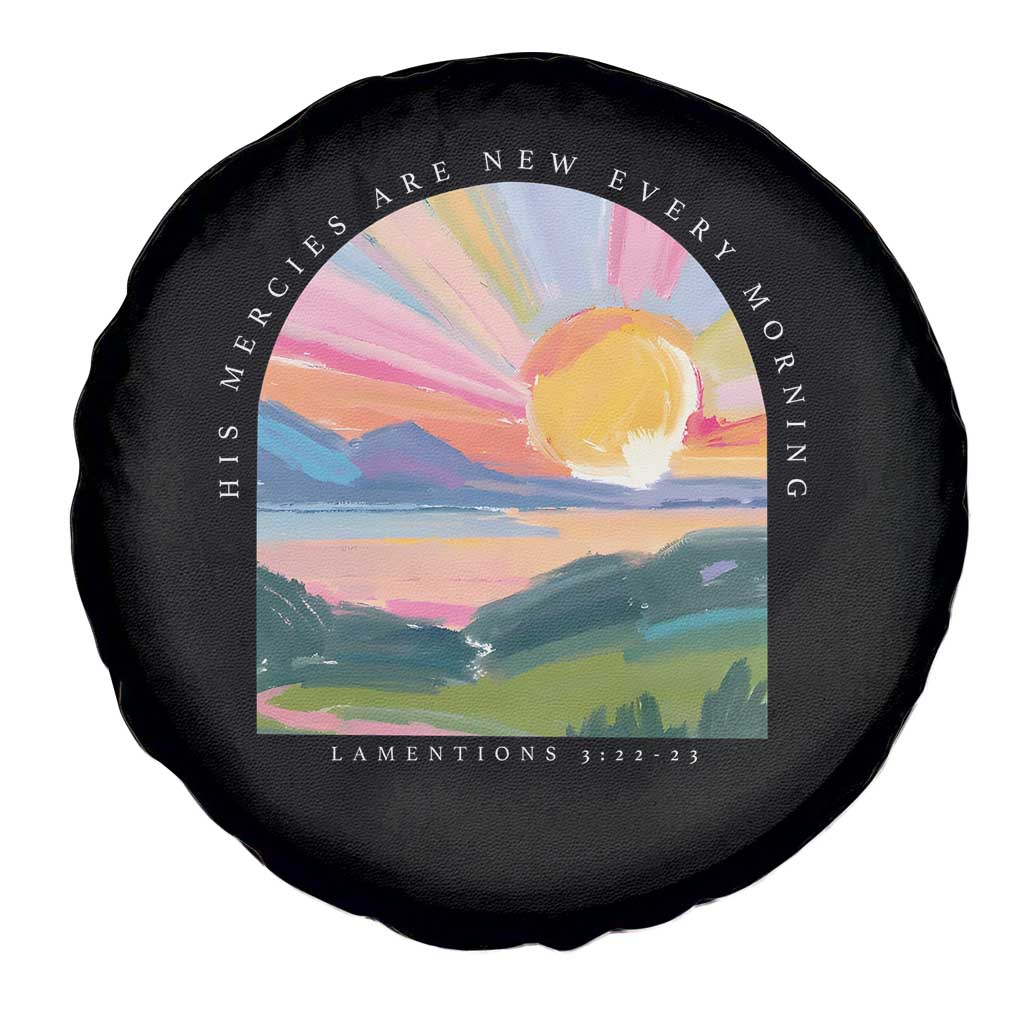 His Mercies Are New Every Morning Spare Tire Cover Religious Christian Bible Verse TS11 Print Your Wear
