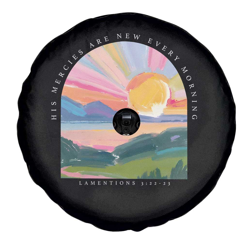 His Mercies Are New Every Morning Spare Tire Cover Religious Christian Bible Verse TS11 Print Your Wear