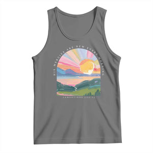 His Mercies Are New Every Morning Tank Top Religious Christian Bible Verse TS11 Black Heather Print Your Wear