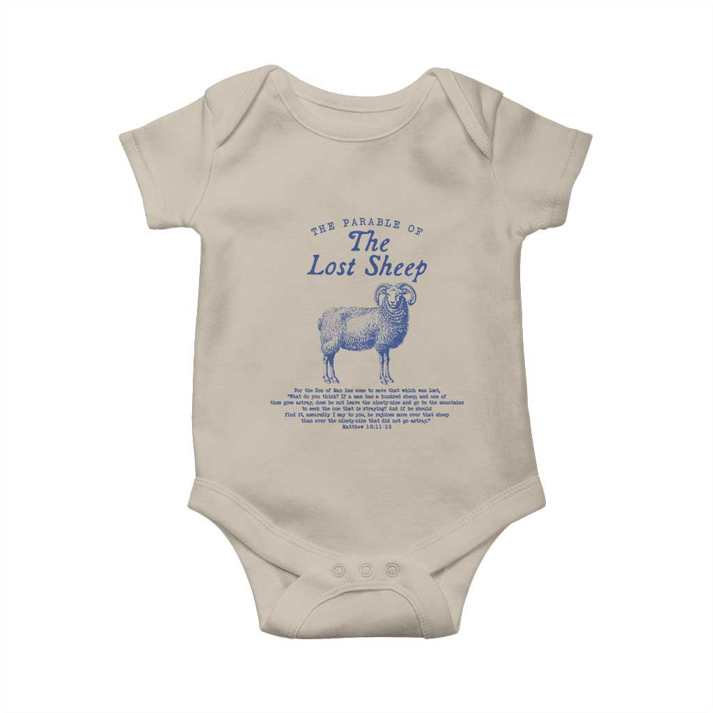 The Parable Of The Lost Sheep Baby Onesie Christian Bible Verse Matthew 18 TS11 Sand Print Your Wear