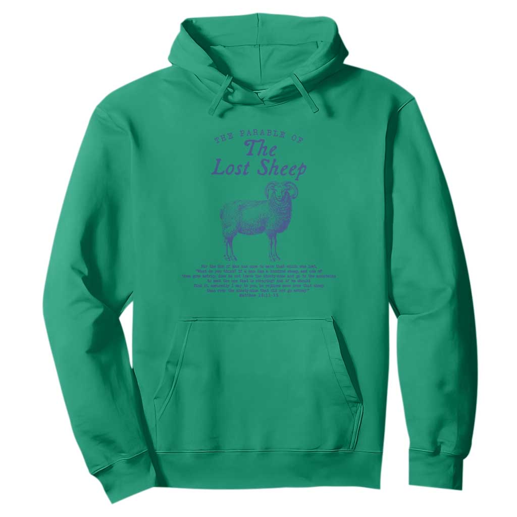 The Parable Of The Lost Sheep Hoodie Christian Bible Verse Matthew 18 TS11 Irish Green Print Your Wear