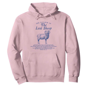 The Parable Of The Lost Sheep Hoodie Christian Bible Verse Matthew 18 TS11 Light Pink Print Your Wear