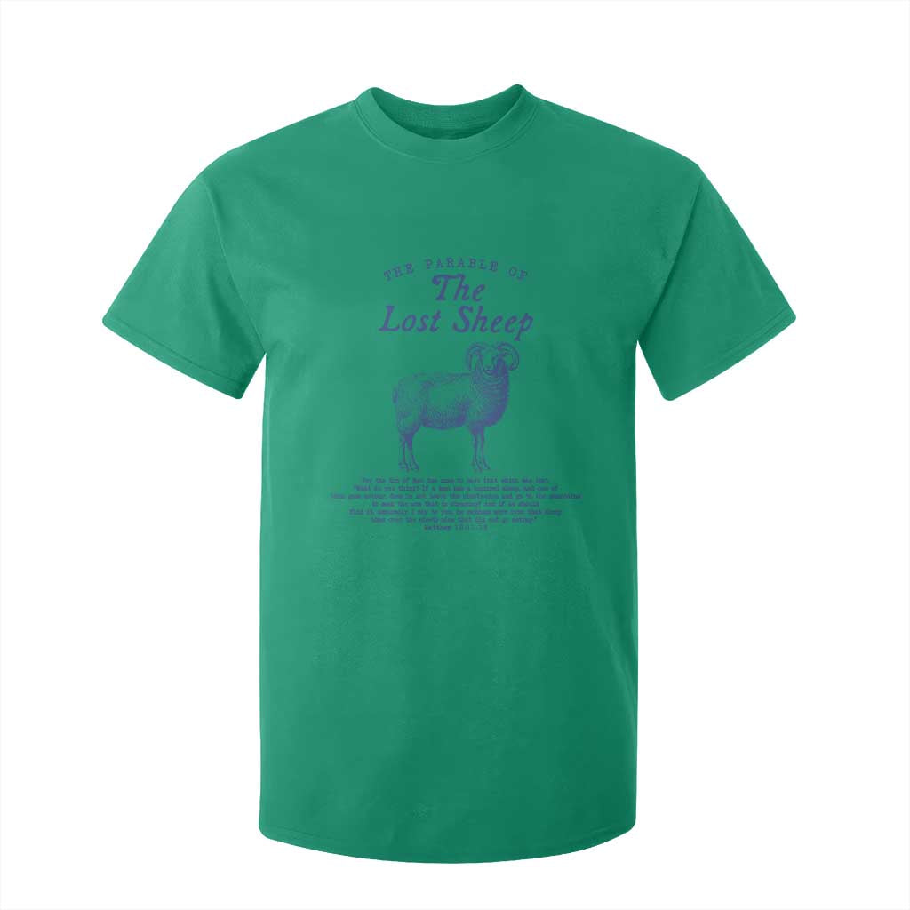 The Parable Of The Lost Sheep T Shirt For Kid Christian Bible Verse Matthew 18 TS11 Irish Green Print Your Wear