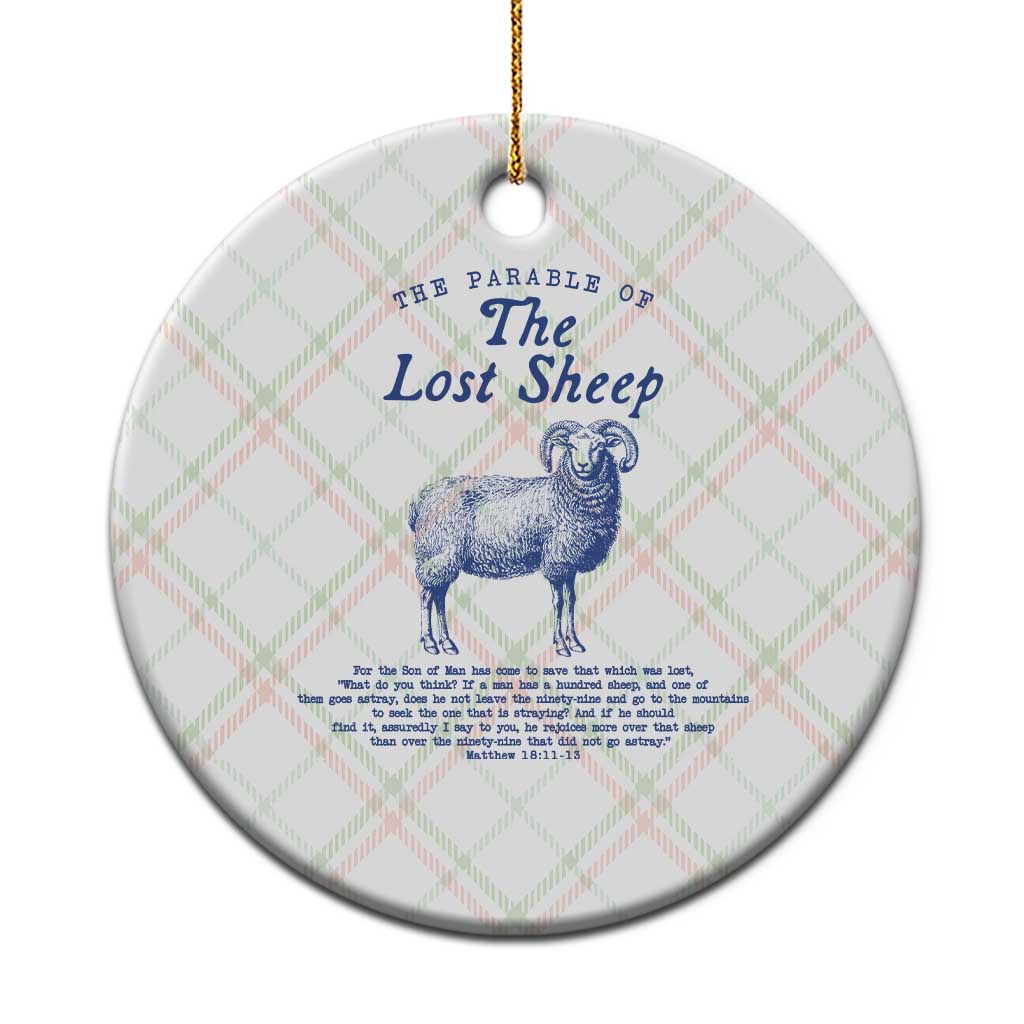 The Parable Of The Lost Sheep Ceramic Ornament Christian Bible Verse Matthew 18 TS11 1pc Christmas Plaid Print Your Wear