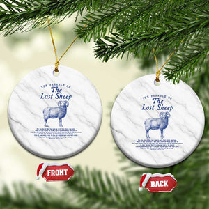 The Parable Of The Lost Sheep Ceramic Ornament Christian Bible Verse Matthew 18 TS11 1pc White Marble Print Your Wear