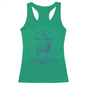 The Parable Of The Lost Sheep Racerback Tank Top Christian Bible Verse Matthew 18 TS11 Irish Green Print Your Wear