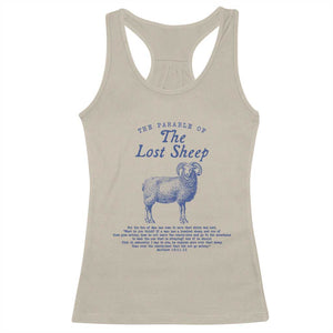 The Parable Of The Lost Sheep Racerback Tank Top Christian Bible Verse Matthew 18 TS11 Sand Print Your Wear