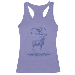 The Parable Of The Lost Sheep Racerback Tank Top Christian Bible Verse Matthew 18 TS11 Violet Print Your Wear