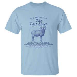 The Parable Of The Lost Sheep T Shirt Christian Bible Verse Matthew 18 TS11 Light Blue Print Your Wear