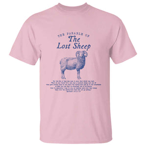The Parable Of The Lost Sheep T Shirt Christian Bible Verse Matthew 18 TS11 Light Pink Print Your Wear