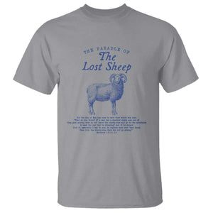 The Parable Of The Lost Sheep T Shirt Christian Bible Verse Matthew 18 TS11 Sport Gray Print Your Wear