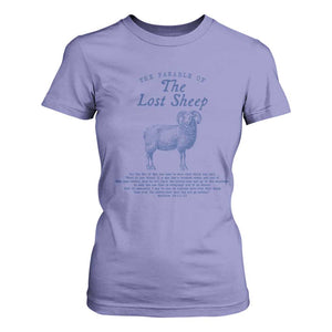 The Parable Of The Lost Sheep T Shirt For Women Christian Bible Verse Matthew 18 TS11 Violet Print Your Wear