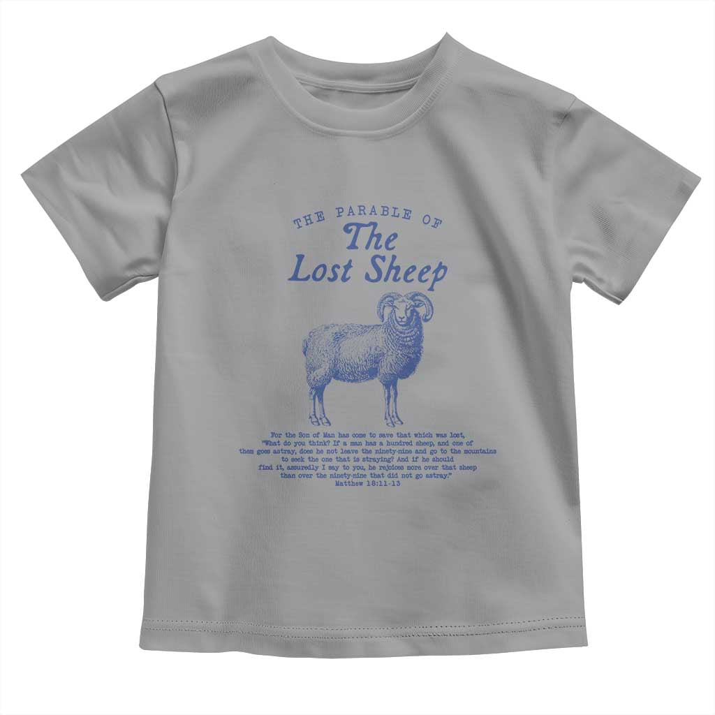The Parable Of The Lost Sheep Toddler T Shirt Christian Bible Verse Matthew 18 TS11 Sport Gray Print Your Wear