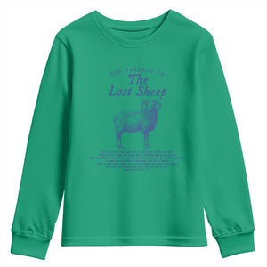 The Parable Of The Lost Sheep Youth Sweatshirt Christian Bible Verse Matthew 18 TS11 Irish Green Print Your Wear
