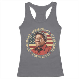 Cesar Chavez Racerback Tank Top March Holiday Hispanic Heritage American Map TS11 Charcoal Print Your Wear