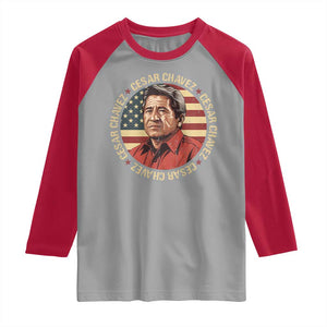 Cesar Chavez Raglan Shirt March Holiday Hispanic Heritage American Map TS11 Sport Gray Red Print Your Wear