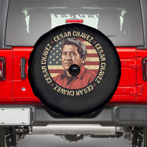 Cesar Chavez Spare Tire Cover March Holiday Hispanic Heritage American Map TS11 Black Print Your Wear