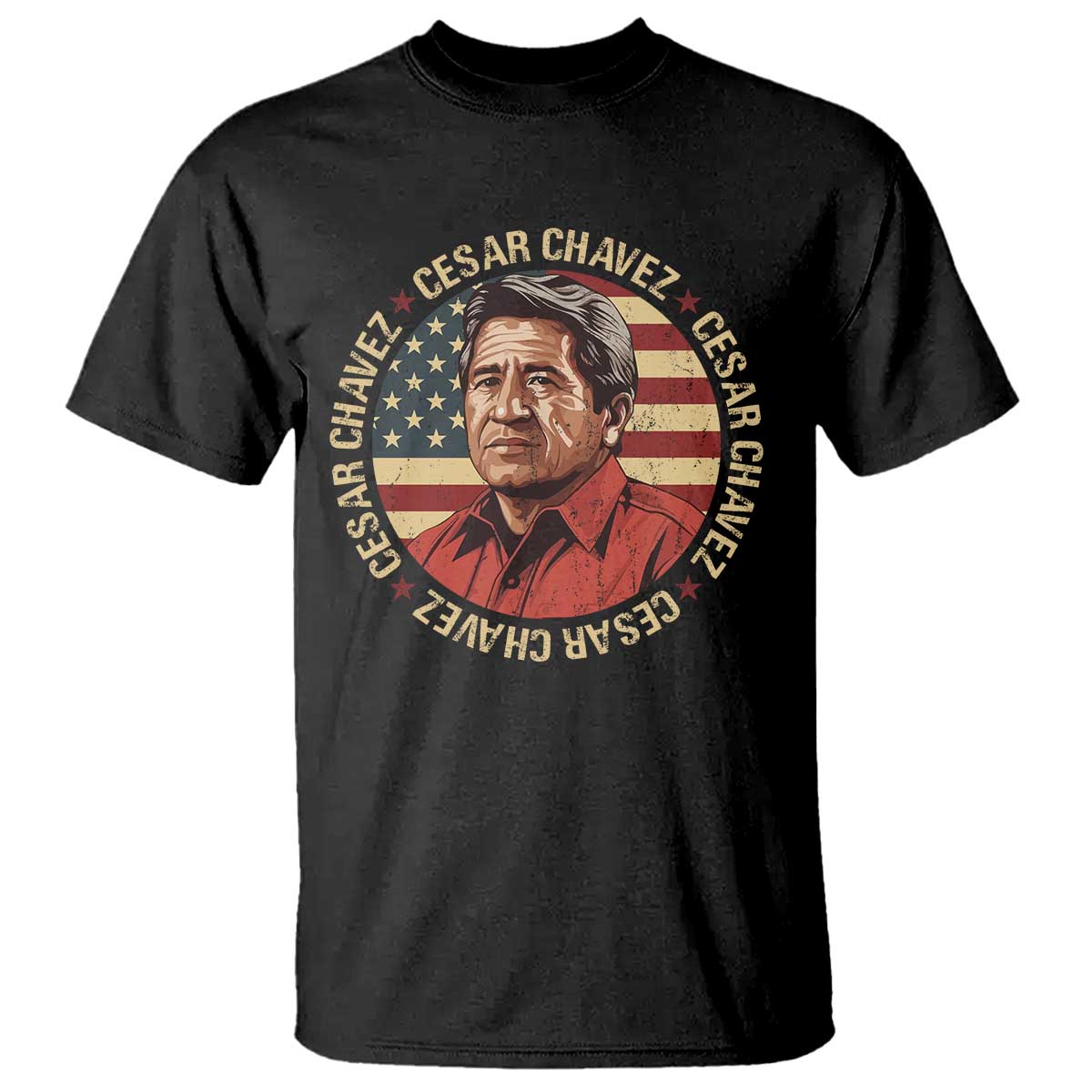Cesar Chavez T Shirt March Holiday Hispanic Heritage American Map TS11 Black Print Your Wear