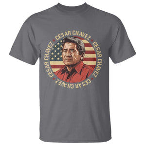Cesar Chavez T Shirt March Holiday Hispanic Heritage American Map TS11 Charcoal Print Your Wear