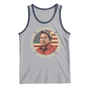 Cesar Chavez Tank Top March Holiday Hispanic Heritage American Map TS11 Athletic Heather Navy Print Your Wear
