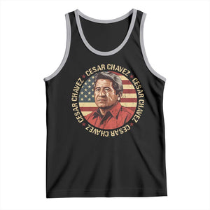 Cesar Chavez Tank Top March Holiday Hispanic Heritage American Map TS11 Black Athletic Heather Print Your Wear