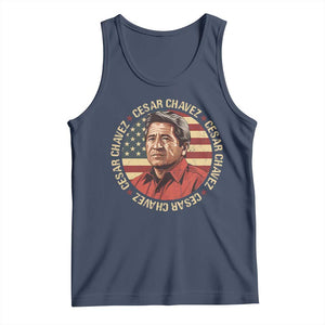 Cesar Chavez Tank Top March Holiday Hispanic Heritage American Map TS11 Navy Print Your Wear