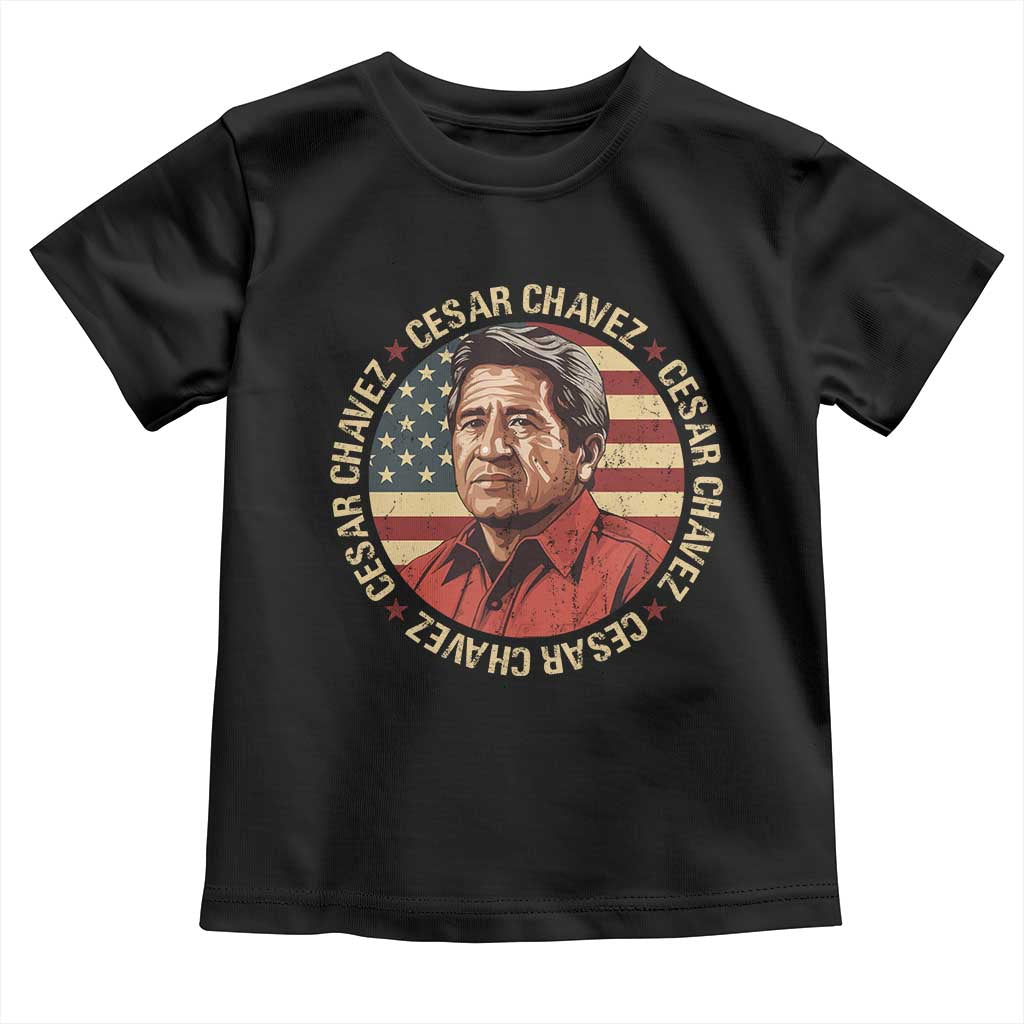 Cesar Chavez Toddler T Shirt March Holiday Hispanic Heritage American Map TS11 Black Print Your Wear