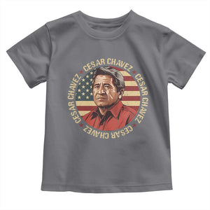 Cesar Chavez Toddler T Shirt March Holiday Hispanic Heritage American Map TS11 Charcoal Print Your Wear
