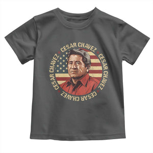Cesar Chavez Toddler T Shirt March Holiday Hispanic Heritage American Map TS11 Dark Heather Print Your Wear