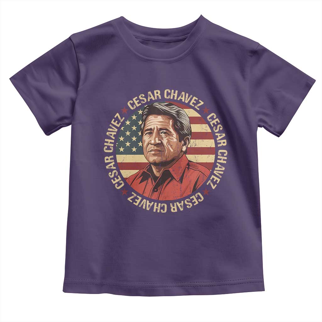 Cesar Chavez Toddler T Shirt March Holiday Hispanic Heritage American Map TS11 Purple Print Your Wear