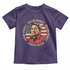 Cesar Chavez Toddler T Shirt March Holiday Hispanic Heritage American Map TS11 Purple Print Your Wear