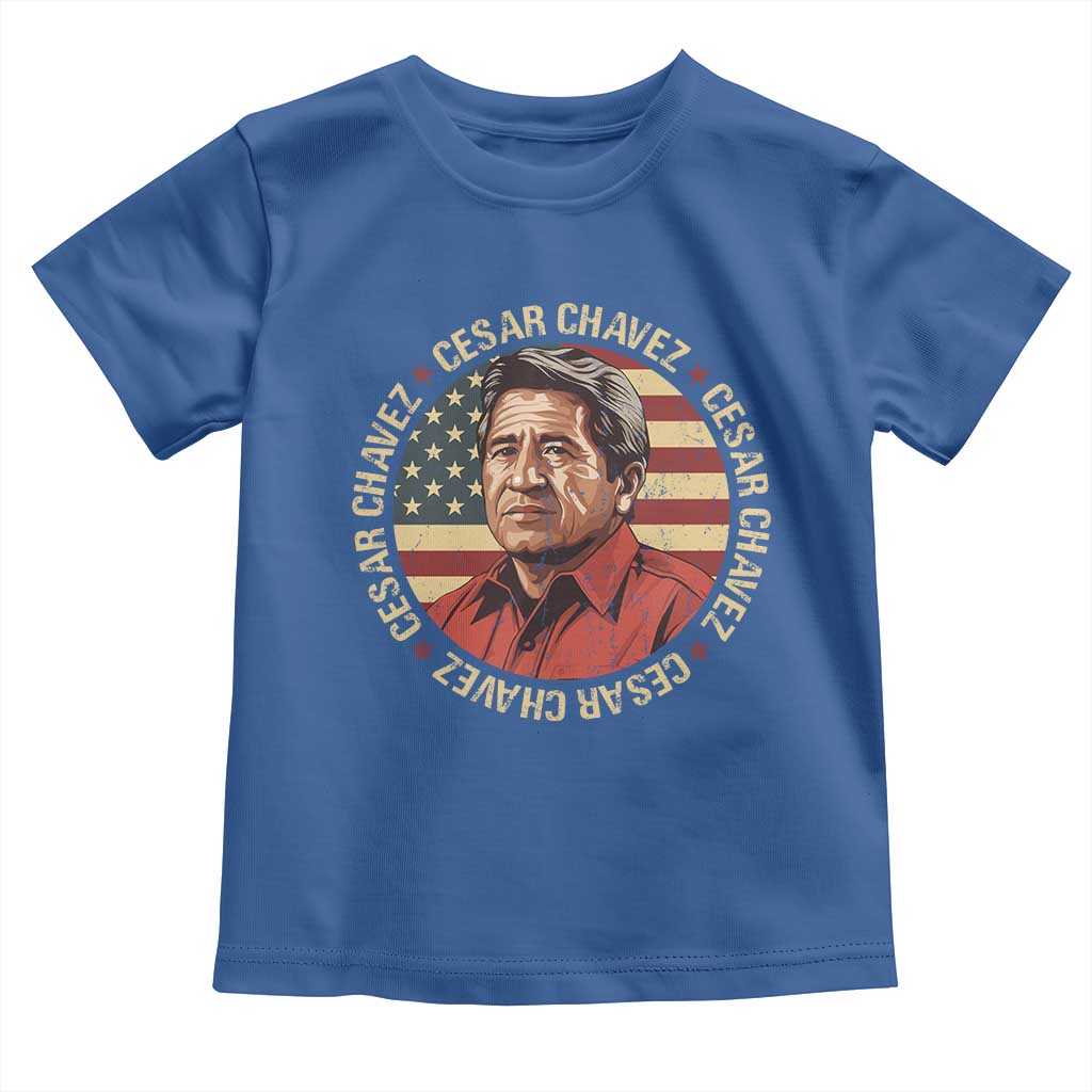 Cesar Chavez Toddler T Shirt March Holiday Hispanic Heritage American Map TS11 Royal Blue Print Your Wear