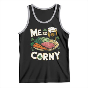 Funny St Patricks Day Me So Corny Tank Top Stout Irish Corned Beef TS11 Black Athletic Heather Print Your Wear