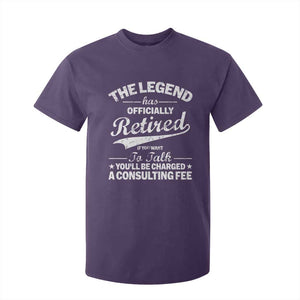 The Legend Has Officially Retired If You Want To Talk You Will Be Charged T Shirt For Kid Funny Retirement TS11 Purple Print Your Wear