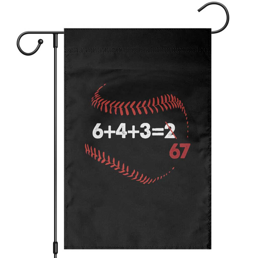 Funny 6432 67 Baseball Garden Flag Double Play Outs Baseball Player TS11 Black Print Your Wear
