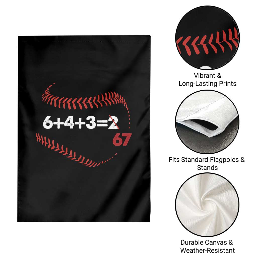 Funny 6432 67 Baseball Garden Flag Double Play Outs Baseball Player TS11 Print Your Wear
