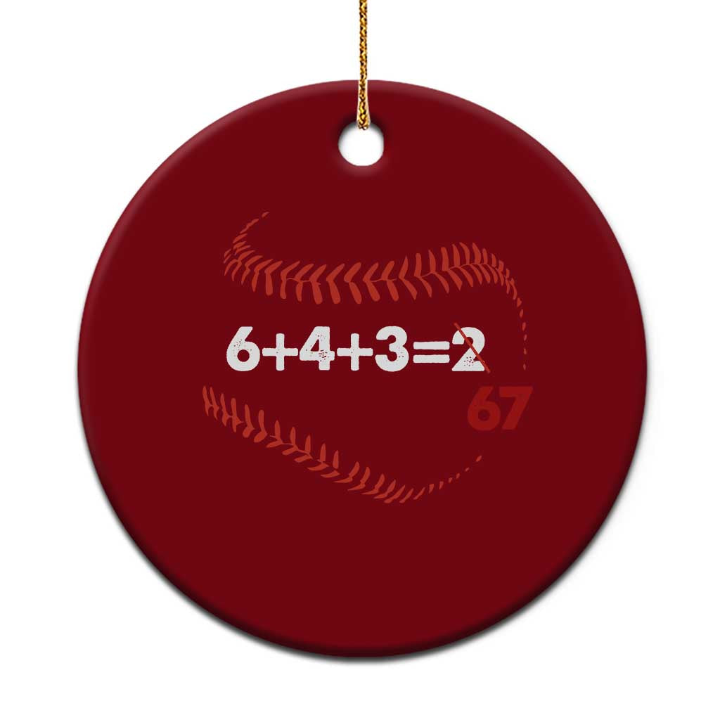 Funny 6432 67 Baseball Ceramic Ornament Double Play Outs Baseball Player TS11 1pc Red Print Your Wear