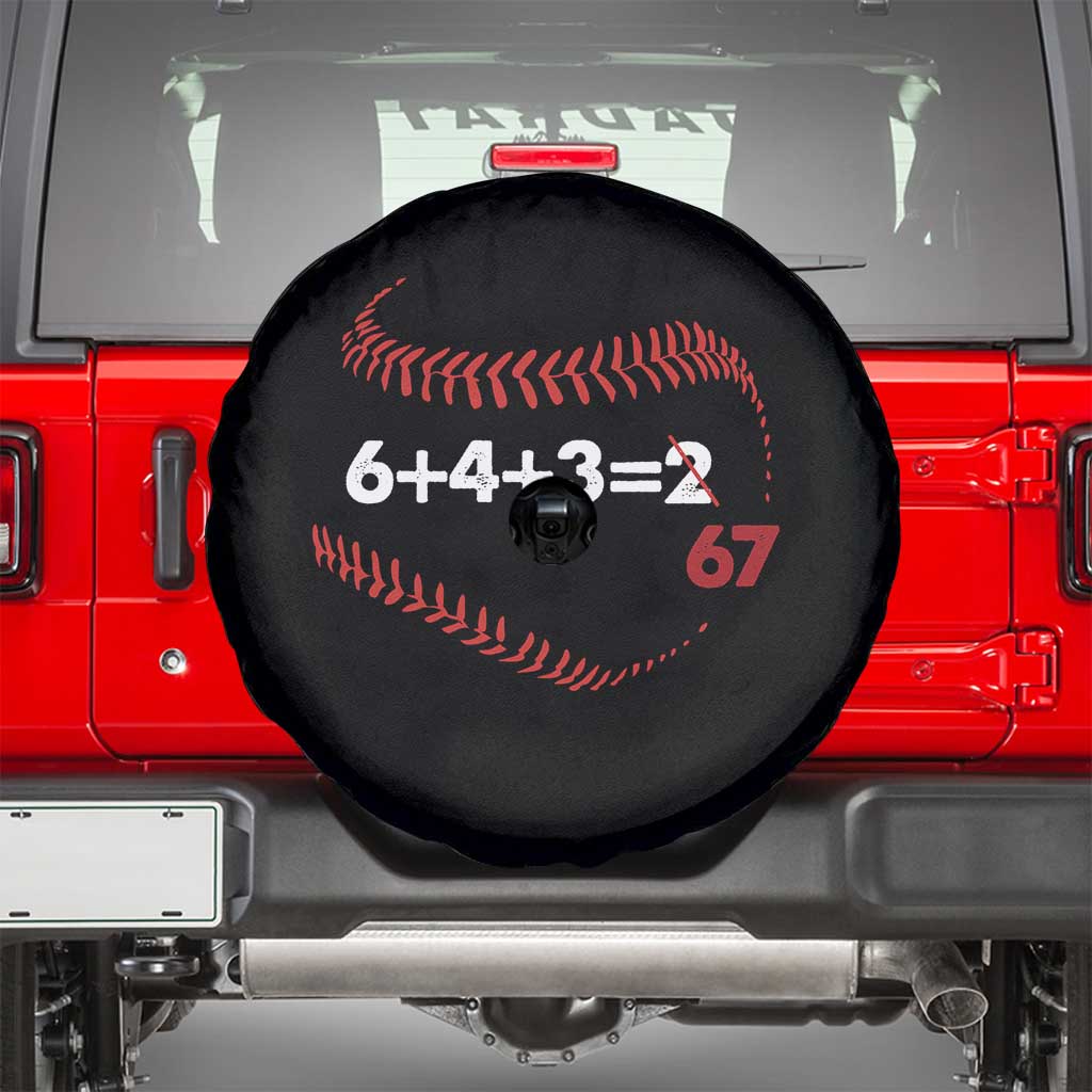 Funny 6432 67 Baseball Spare Tire Cover Double Play Outs Baseball Player TS11 Black Print Your Wear